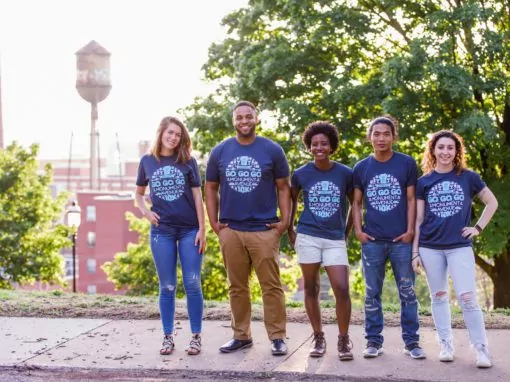 Matching t-shirts help people feel like part of a team.