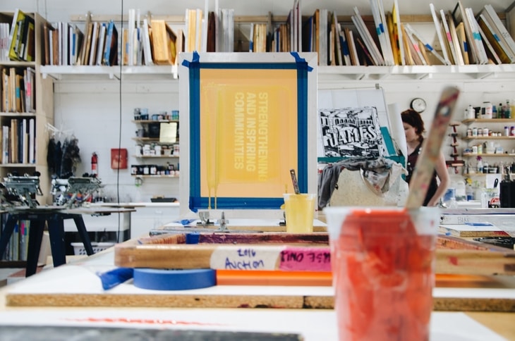 Custom screens are made for each color when screen printing t-shirts.