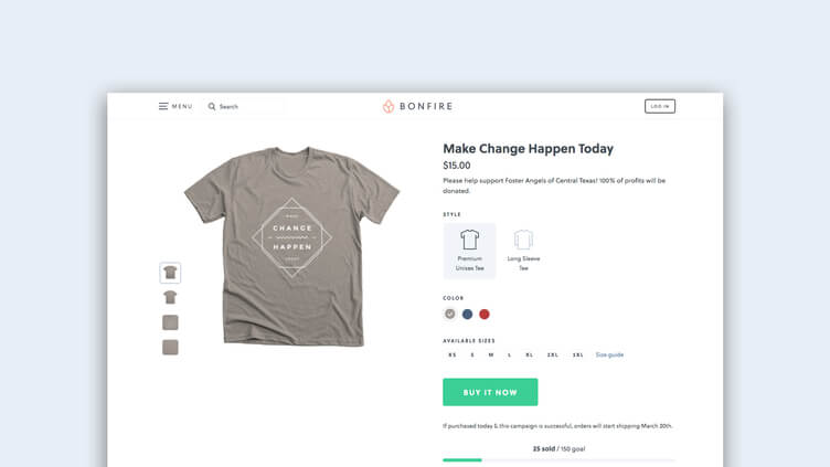 Design your custom apparel as a part of your crowdfunding campaign strategy. 