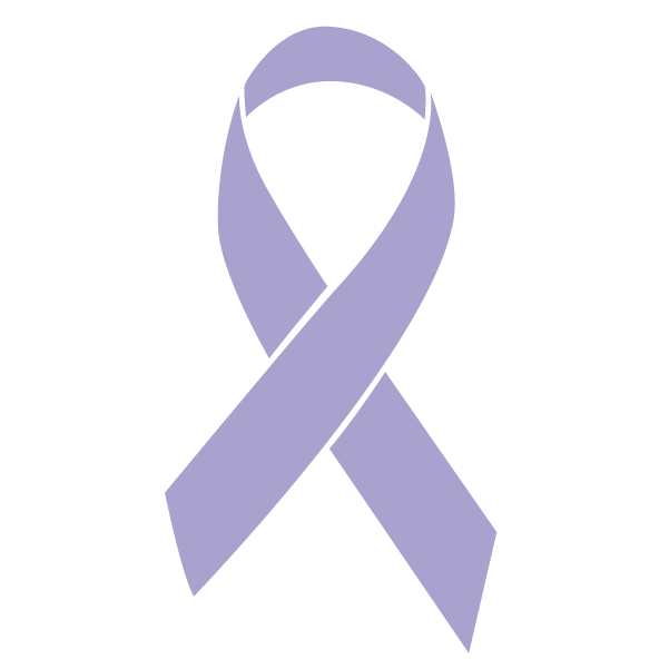 Lavender colored Hodgkin’s Lymphoma ribbon