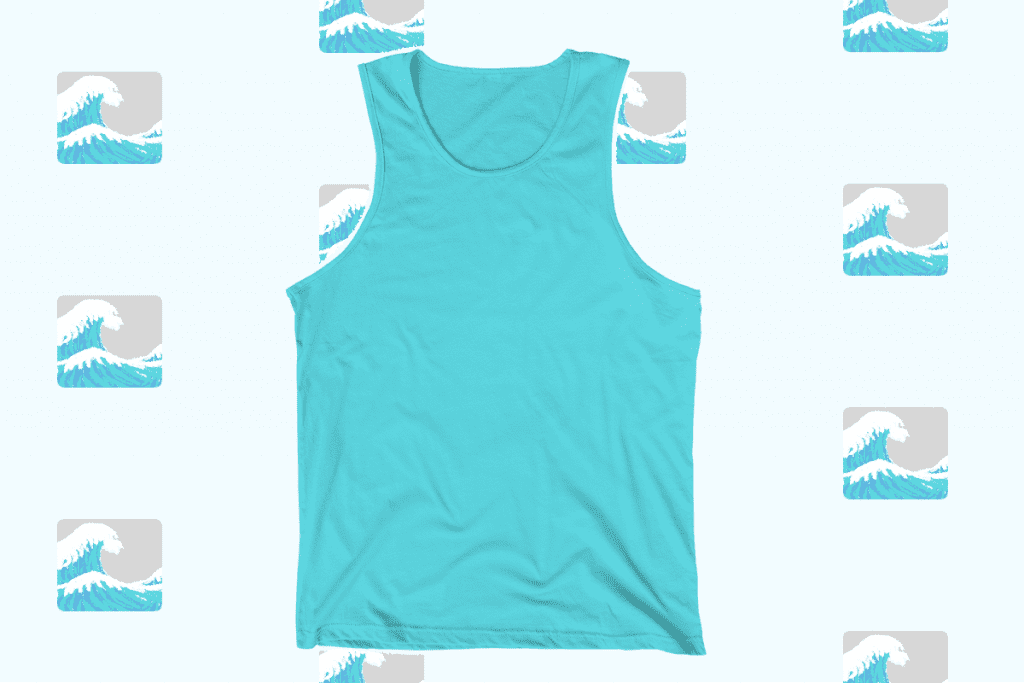 blue premium unisex tank for summer