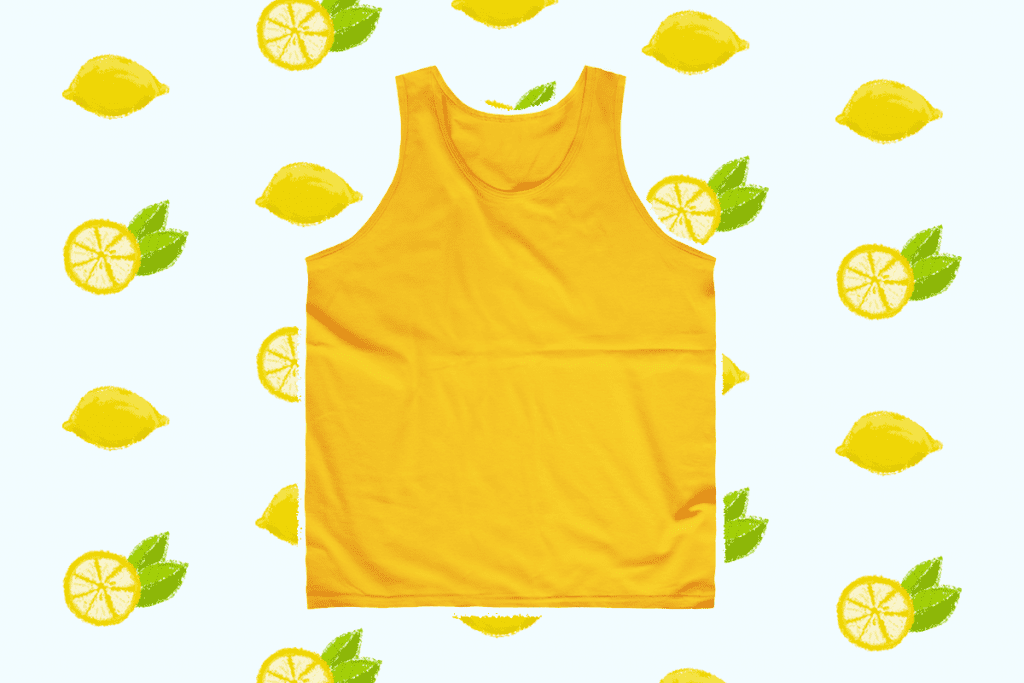 yellow unisex tank top for summer