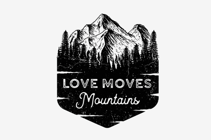 Love Moves Mountains adoption saying