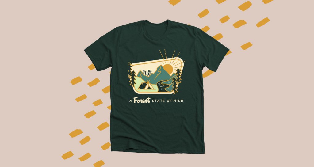 A forest green t-shirt