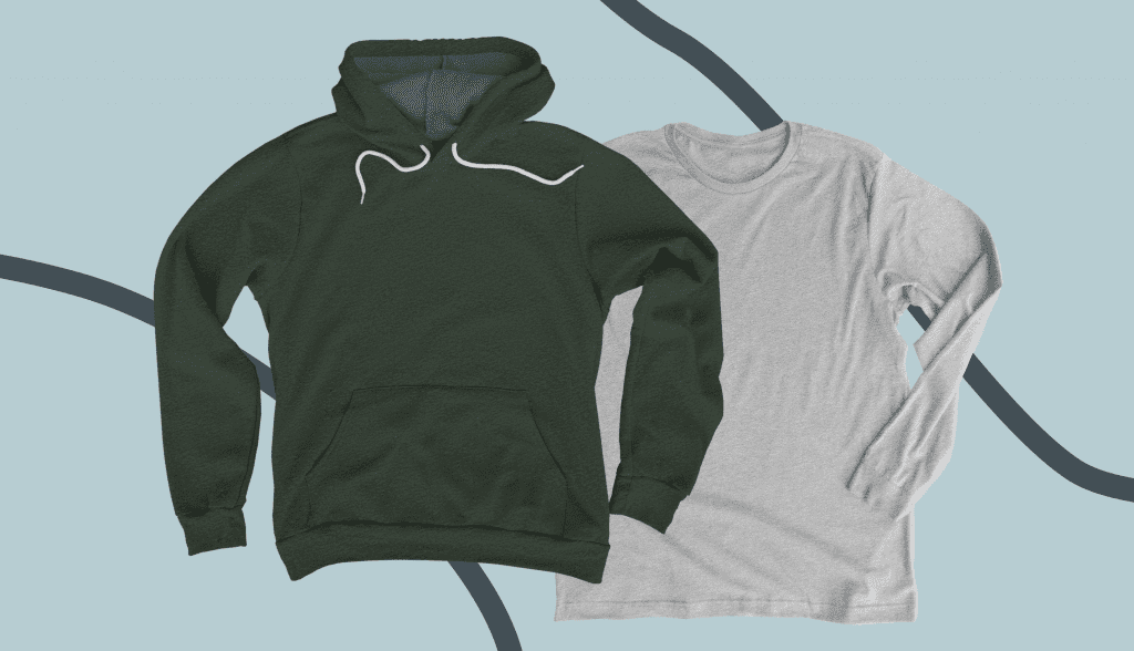 Premium hoodies and long sleeve shirts available on Bonfire.