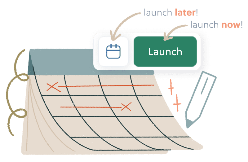 Schedule your Bonfire campaign to launch at a certain date and time in the future.