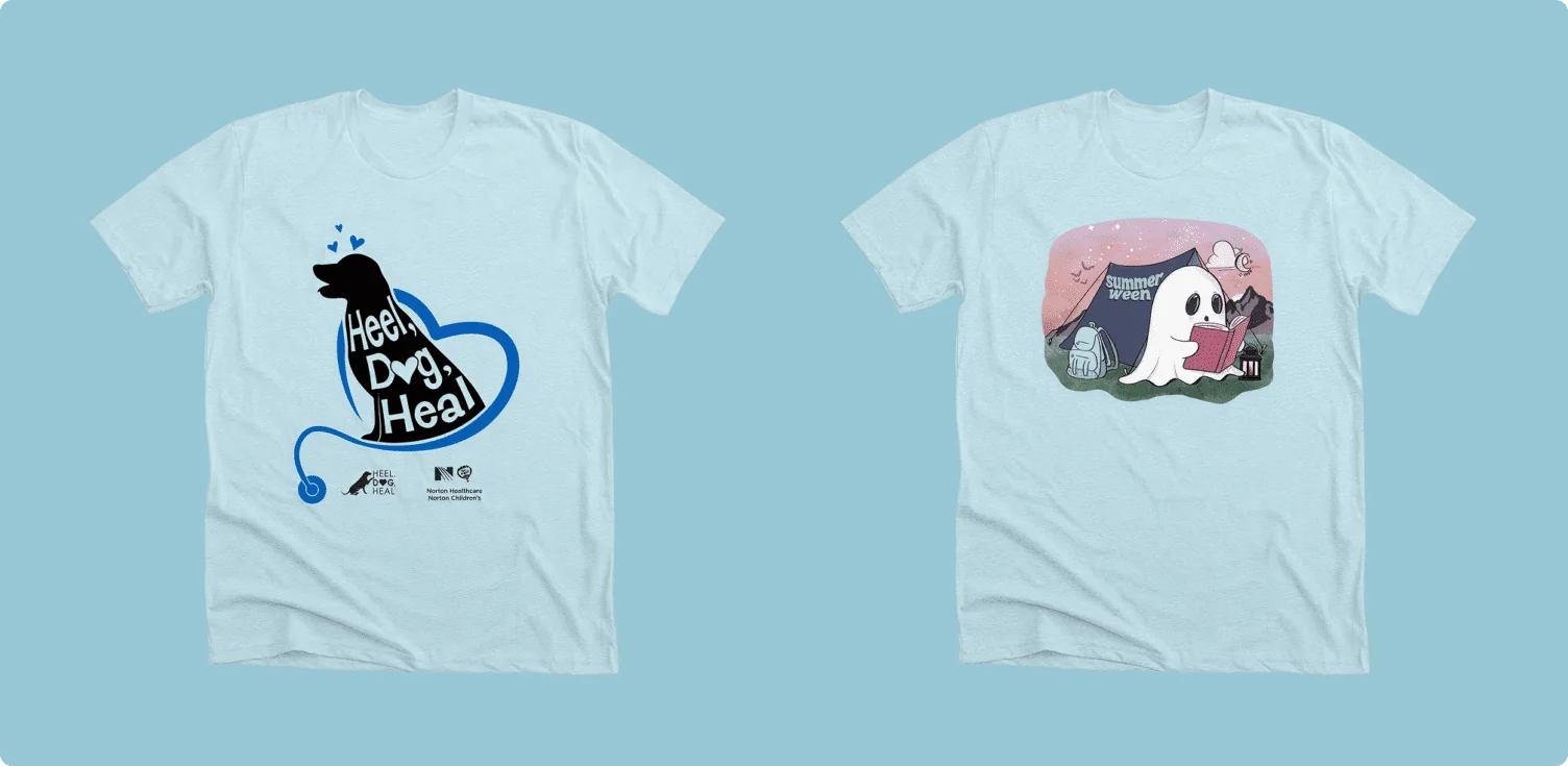 Heather Ice Blue shirt color