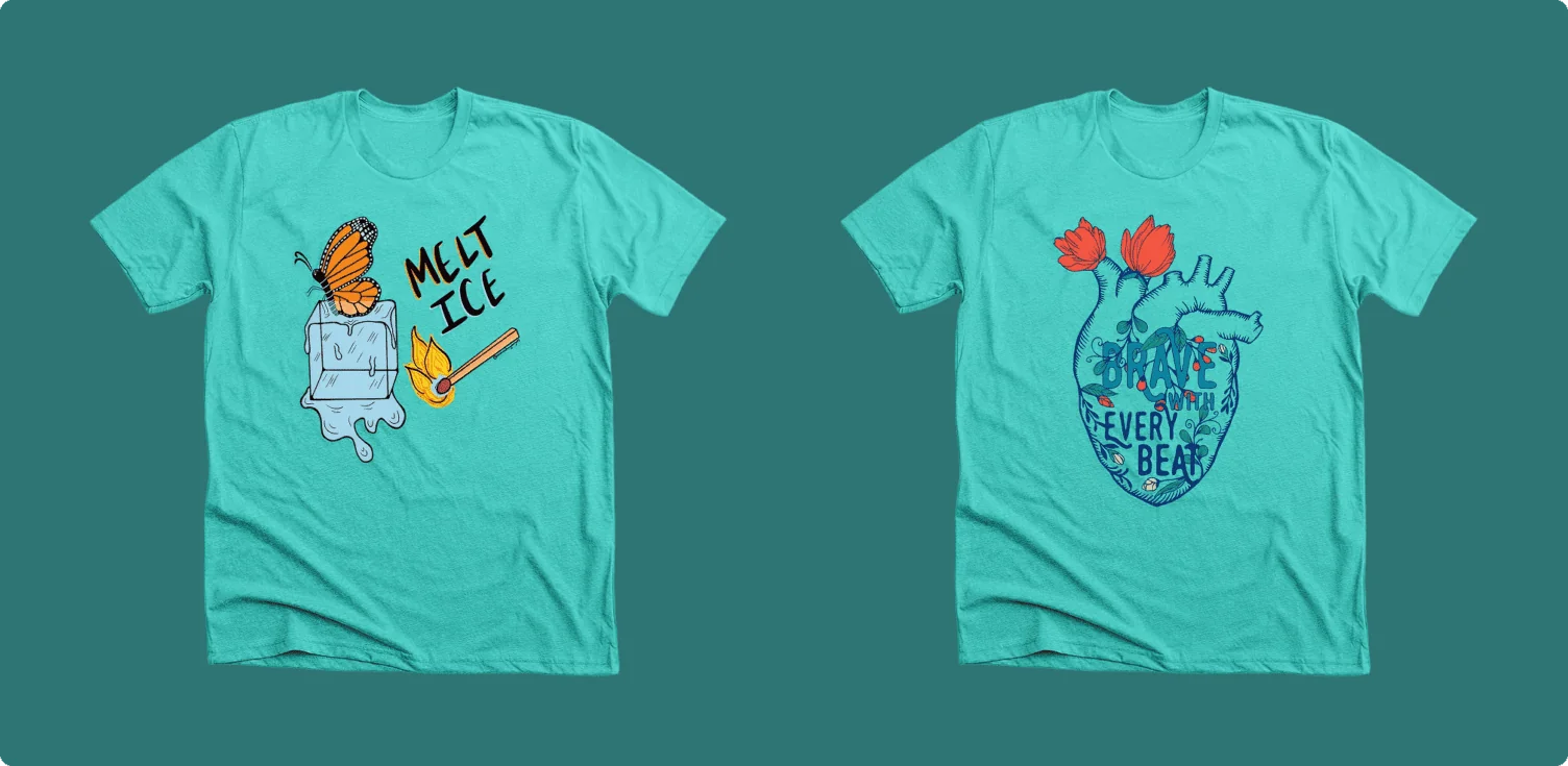 Heather Sea Green shirt color